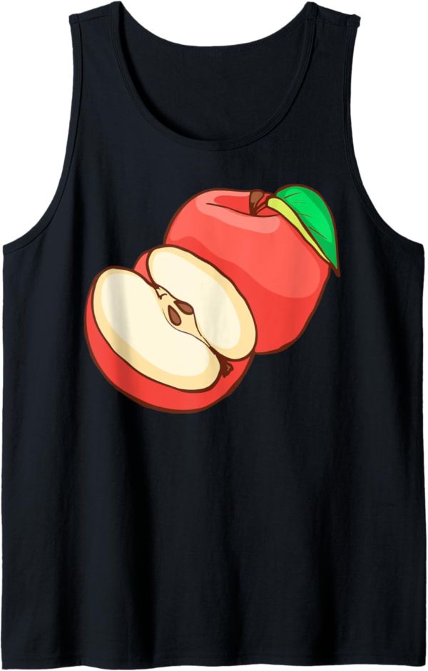 Apple red Fruit Food Vegan Vegetarian Tank Top - Image 2